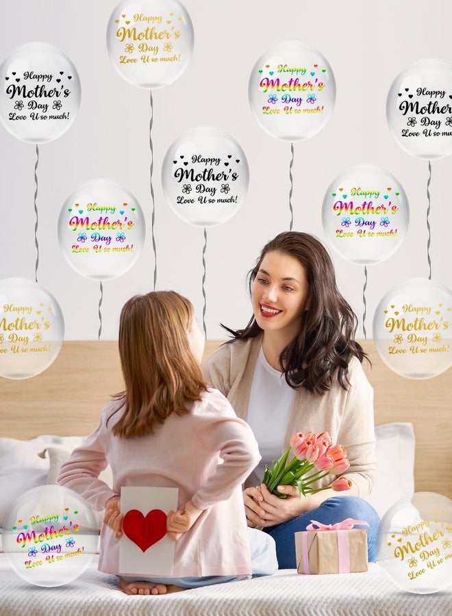 DECEED 30 Sheets Mother's Day Bobo Balloon Stickers Mothers Day Letters Stickers Mom Day DIY Balloon Decals Happy Mother's Day Party Decorations Supplies - Image 2